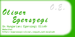 oliver egerszegi business card